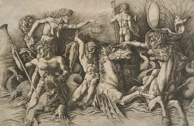 La Batalla de los Dioses del Mar (la Mitad Izquierda)